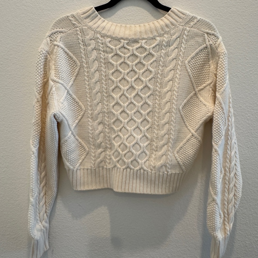 Wilfred Ivory Cable Knit Sweater
